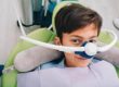 boy ready for Nitrous Oxide during his appointment